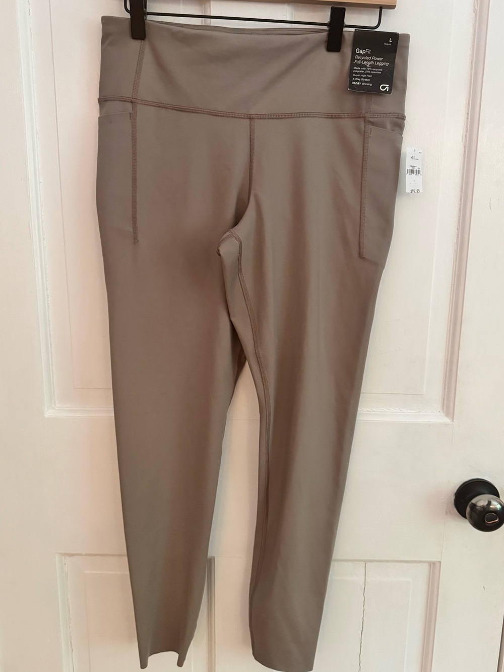 GAP Women’s Tan Beige High-Rise Pocket Active Legging Pants NWT Size Large